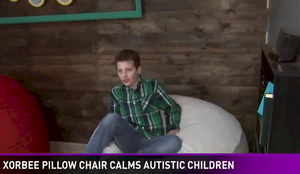 Foam-filled Xorbee calms this child with autism